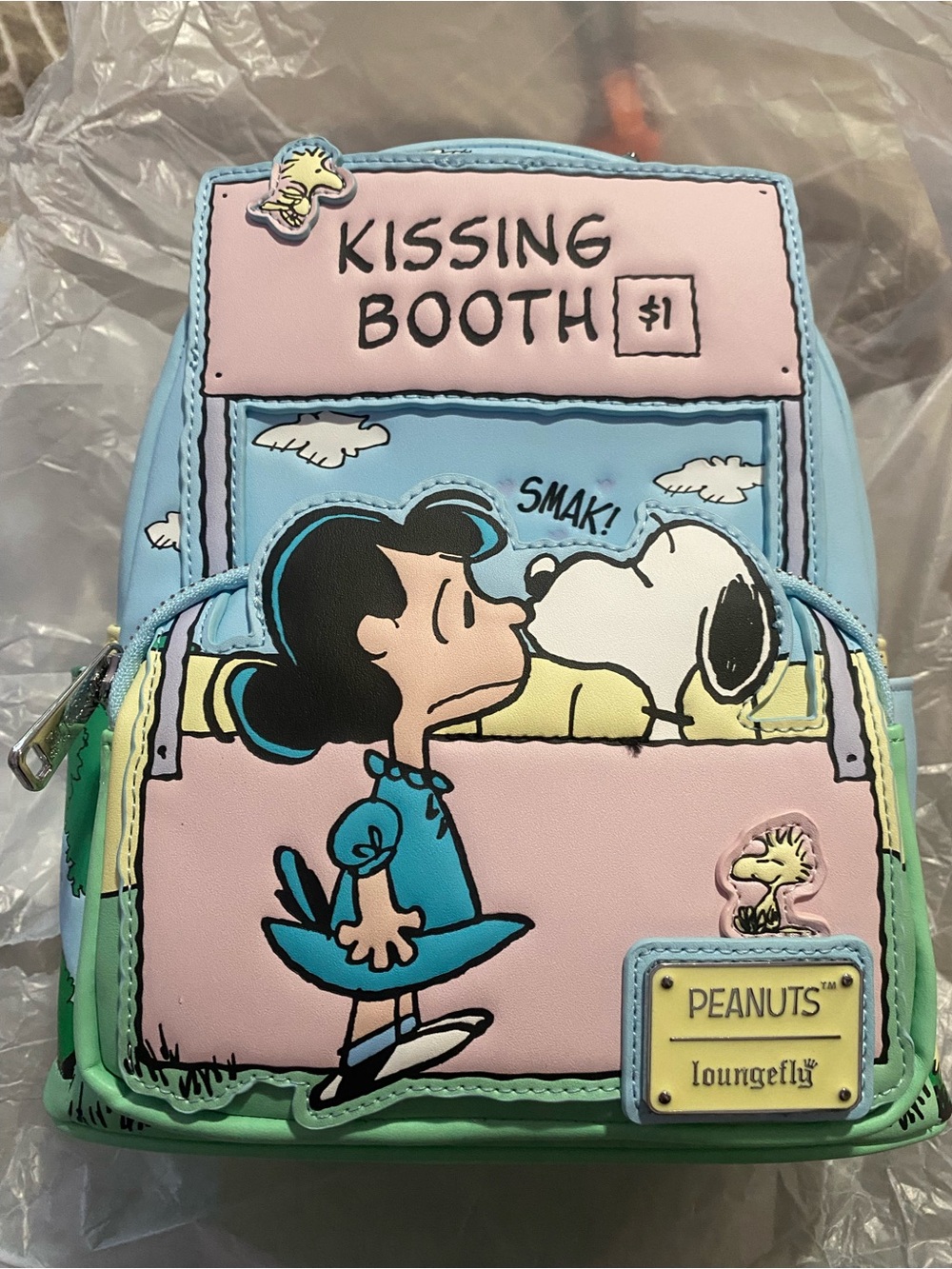 PEANUTS® Loungefly Kissing Booth Mini Backpack -Lucy and Snoopy